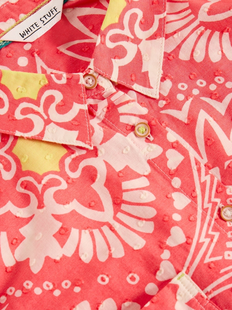 White Stuff Pink Ellie 100% Organic Cotton Shirt - Image 6 of 7