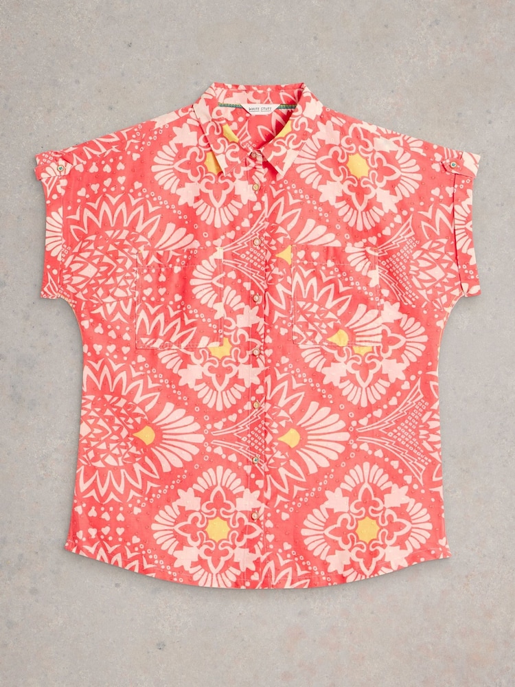 White Stuff Pink Ellie 100% Organic Cotton Shirt - Image 7 of 7