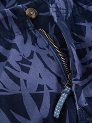 White Stuff Blue Halsall Printed Cotton Cargo Shorts - Image 7 of 7