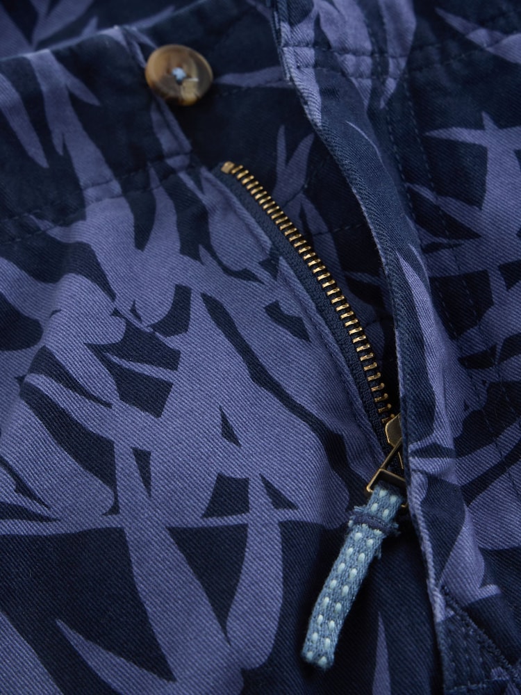 White Stuff Blue Halsall Printed Cotton Cargo Shorts - Image 7 of 7