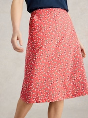 White Stuff Red Nell Reversible 100% Organic Cotton Skirt - Image 1 of 4