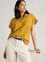 White Stuff Yellow Ellie 100% Organic Cotton Shirt - Image 1 of 6