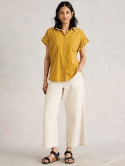 White Stuff Yellow Ellie 100% Organic Cotton Shirt - Image 3 of 6