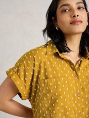 White Stuff Yellow Ellie 100% Organic Cotton Shirt - Image 4 of 6