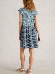 White Stuff Blue Everly Jersey Shirt Dress - Image 2 of 6