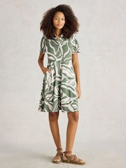 White Stuff Green Ria Jersey Shirt Dress - Image 1 of 6
