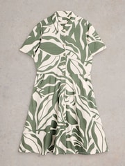 White Stuff Green Ria Jersey Shirt Dress - Image 5 of 6