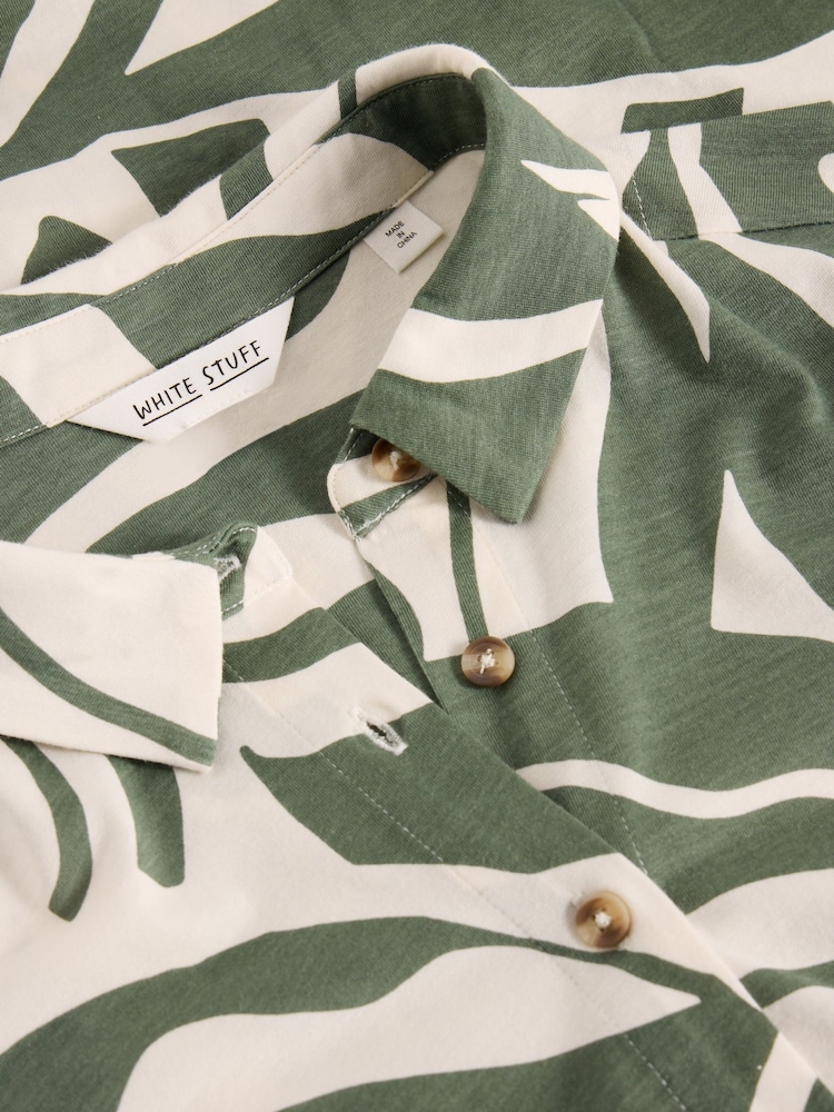 White Stuff Green Ria Jersey Shirt Dress - Image 6 of 6