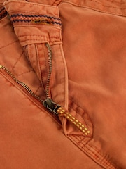 White Stuff Orange Halsall 100% Organic Cotton Cargo Shorts - Image 7 of 7