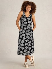 White Stuff Black Heidi 100% Cotton Jersey Dress - Image 1 of 6