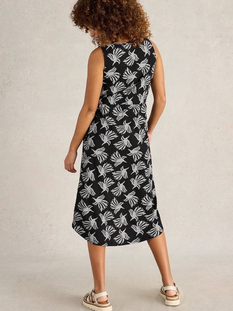 White Stuff Black Heidi 100% Cotton Jersey Dress - Image 2 of 6