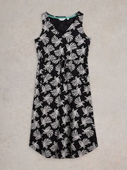White Stuff Black Heidi 100% Cotton Jersey Dress - Image 5 of 6