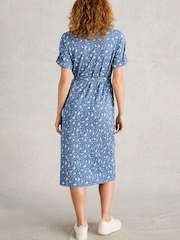 White Stuff Blue Annie Jersey Shirt Dress - Image 2 of 6