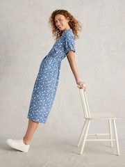 White Stuff Blue Annie Jersey Shirt Dress - Image 3 of 6