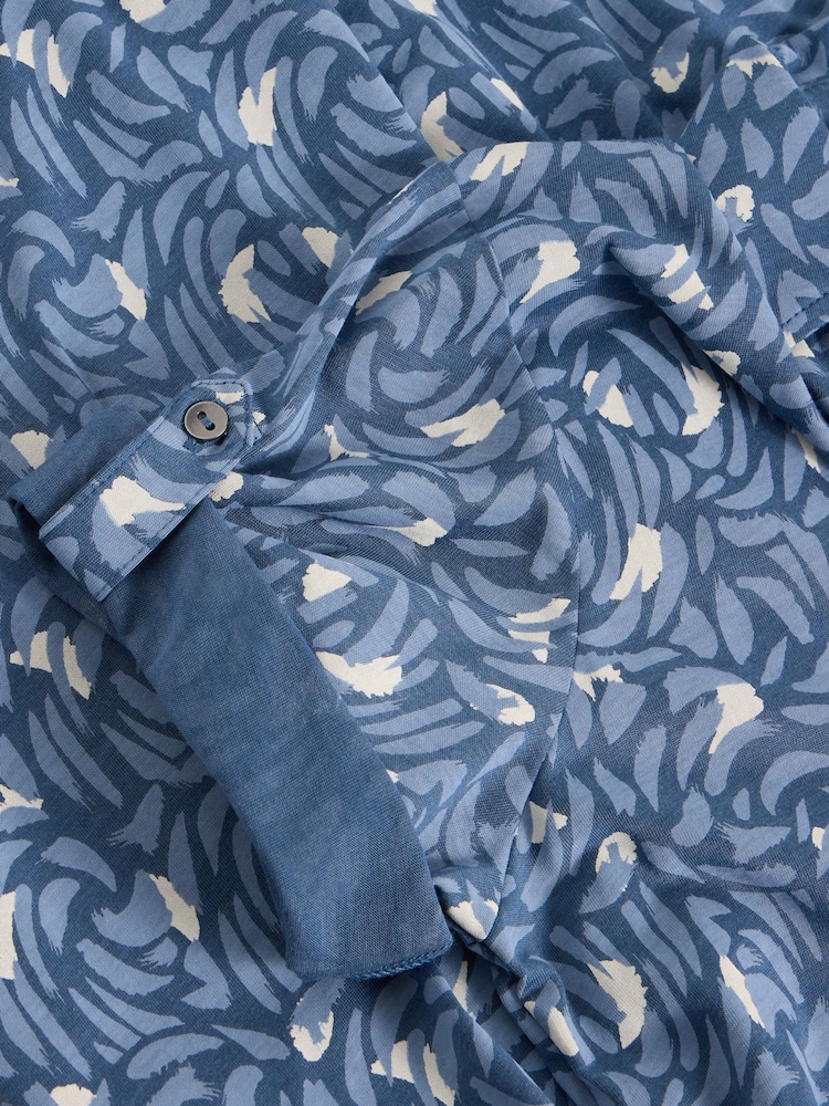 White Stuff Blue Annie Jersey Shirt Dress - Image 6 of 6