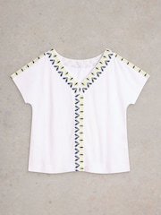 White Stuff Neva Embroidered Top - Imagen 5 de 6