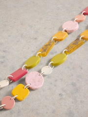 White Stuff Pink Multi Resin Necklace - Image 2 of 2