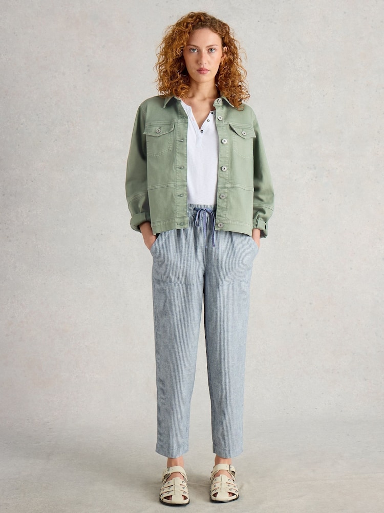 White Stuff Green Camille Denim Jacket - Image 1 of 6