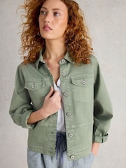White Stuff Green Camille Denim Jacket - Image 2 of 6