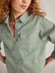 White Stuff Green Camille Denim Jacket - Image 4 of 6