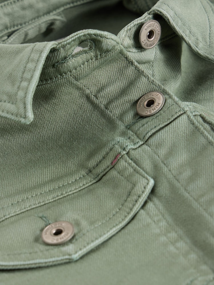 White Stuff Green Camille Denim Jacket - Image 6 of 6