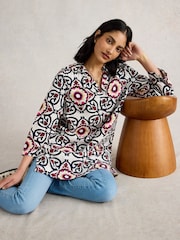 White Stuff White Blake 100% Linen Tunic - Image 1 of 6