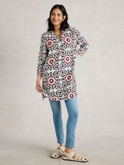 White Stuff White Blake 100% Linen Tunic - Image 4 of 6