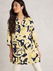 White Stuff Yellow Blake 100% Linen Tunic - Image 1 of 6
