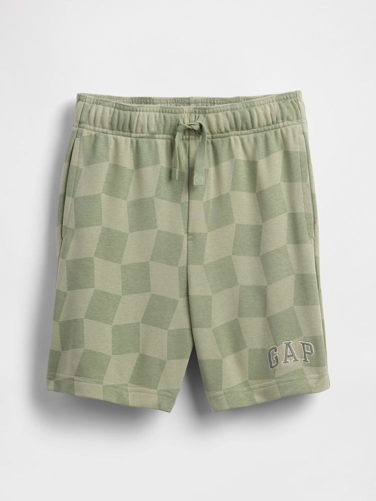 Groen geruit - Gap shorts met relaxte pasvorm, elastische taille en logo (4 - 13 jr) - Image 4 of 4