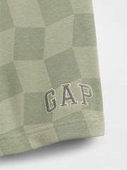 Gap Green Gingham Relaxed Logo Pull On Shorts (4-13yrs) - Image 5 of 5