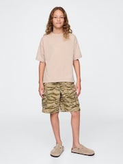 Gap Green Camo 7.5" Ripstop Easy Cargo Shorts (4-13yrs) - Image 3 of 5