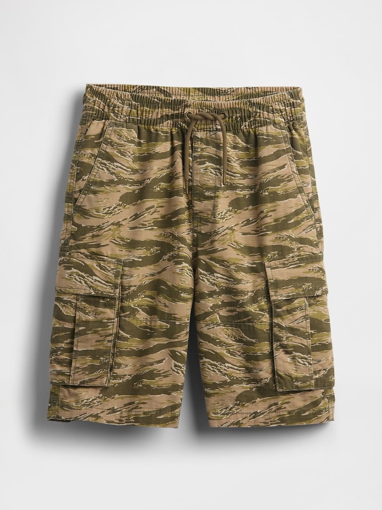Gap Green Camo 7.5" Ripstop Easy Cargo Shorts (4-13yrs) - Image 5 of 5