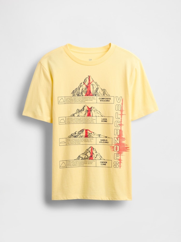 Gap Yellow Short Sleeve Graphic T-Shirt (4-13yrs) - Image 1 of 3