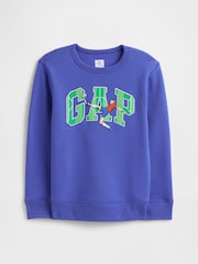 Gap Blue Football Logo Graphic Sweat Top - Image 1 of 3