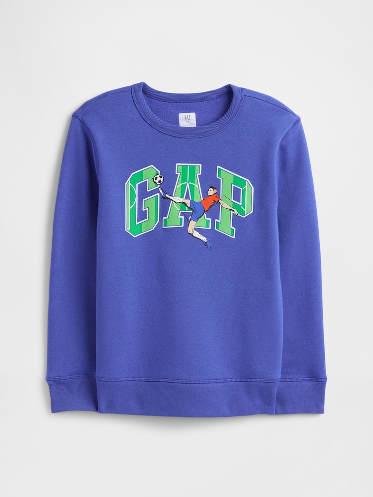 Gap Blue Football Logo Graphic Sweat Top - Image 1 of 3