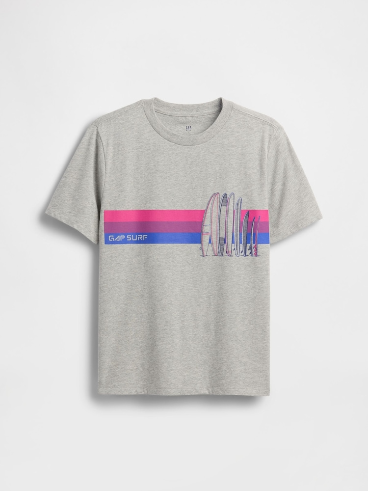 Gap Grey Graphic Short Sleeve T-Shirt (4-13yrs) - Image 1 of 2