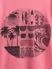 Gap Pink Graphic Short Sleeve T-Shirt (4-13yrs) - Image 3 of 3
