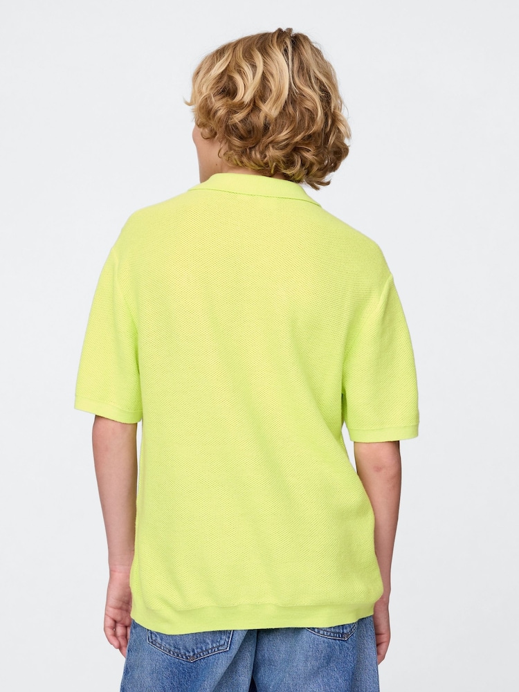 Amarillo - Gap Relaxed Knit Polo Shirt (4-12yrs) - Imagen 2 de 5