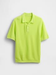 Amarillo - Gap Relaxed Knit Polo Shirt (4-12yrs) - Imagen 4 de 5