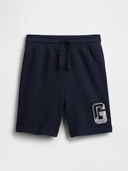Gap Navy Blue Relaxed Logo No-Pocket Pull On Shorts (4-13yrs) - Image 1 of 3