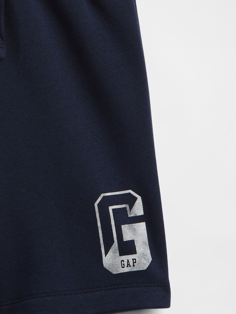 Gap Navy Blue Relaxed Logo No-Pocket Pull On Shorts (4-13yrs) - Image 3 of 3