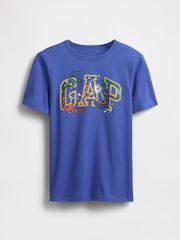 Gap Blue Graphic Short Sleeve Crew Neck T-Shirt - Image 1 of 2