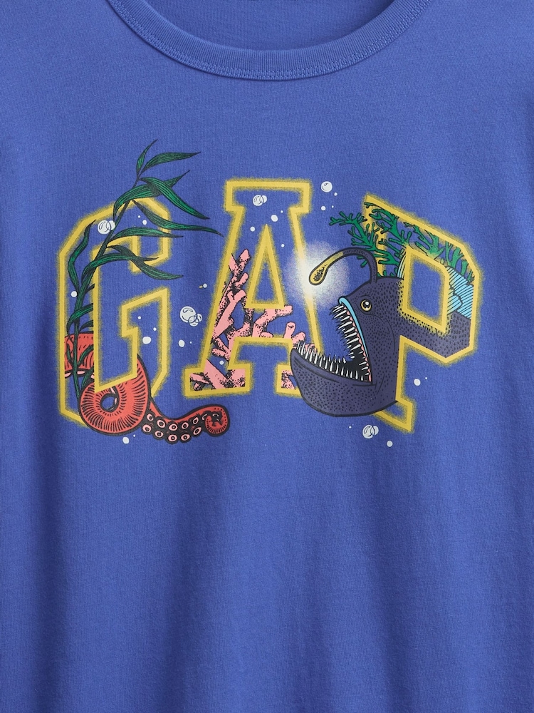 Gap Blue Graphic Short Sleeve Crew Neck T-Shirt - Image 2 of 2