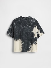 Gap Black/White Tie-Dye Heavyweight Short Sleeve T-Shirt (4-13yrs) - Image 1 of 1