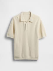 Beige - Gap Relaxed Knit Polo Shirt (4-12yrs) - Image 4 of 5