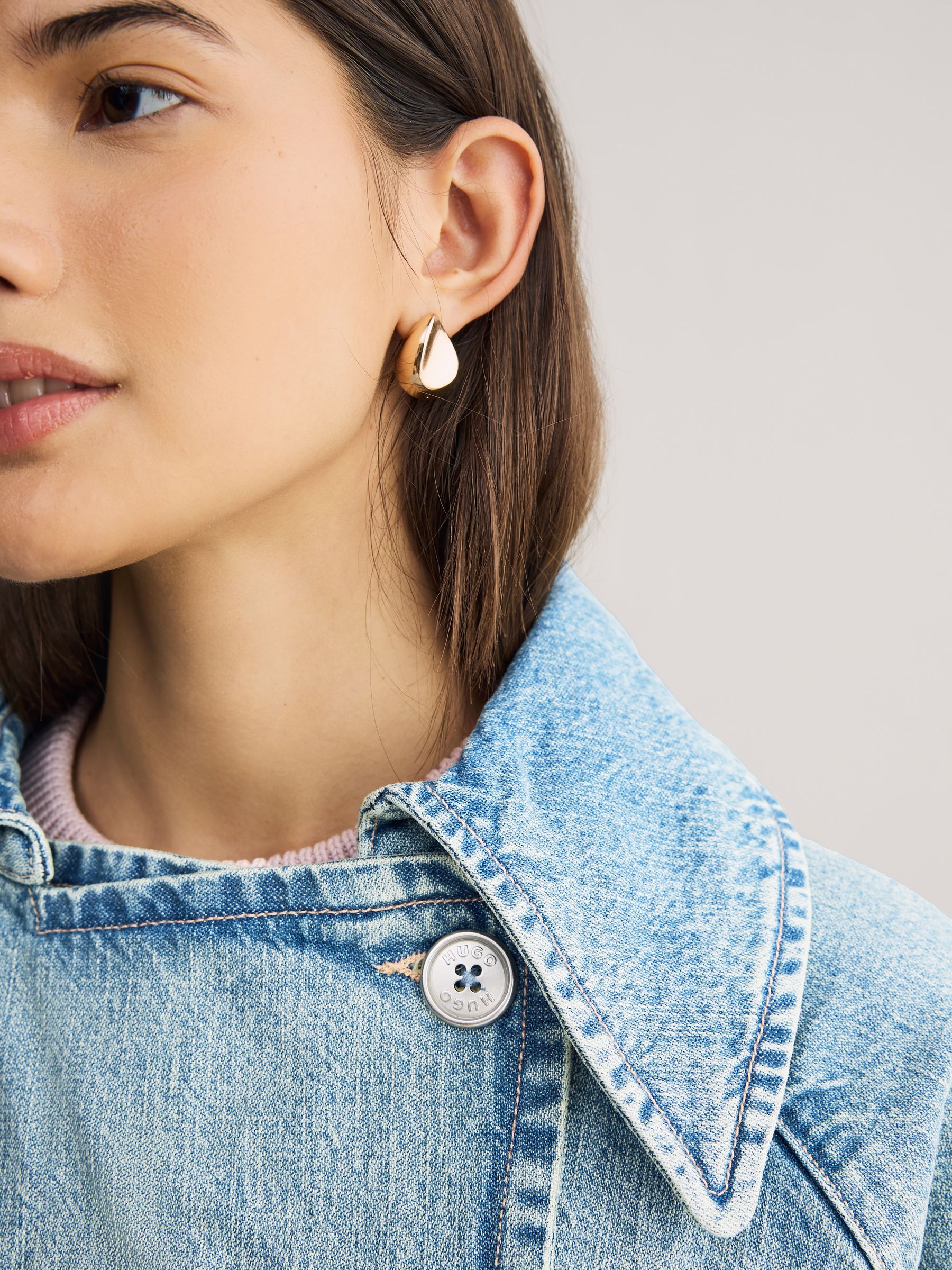 Comprar Casaco trench coat Denim com cinto e lavagem mid HUGO