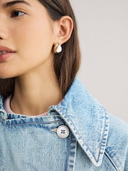 Casaco trench coat Denim com cinto e lavagem mid HUGO Garena - Imagem 5 de 7