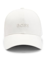 BOSS White Ari Embroidered Logo Cap - Image 1 of 1