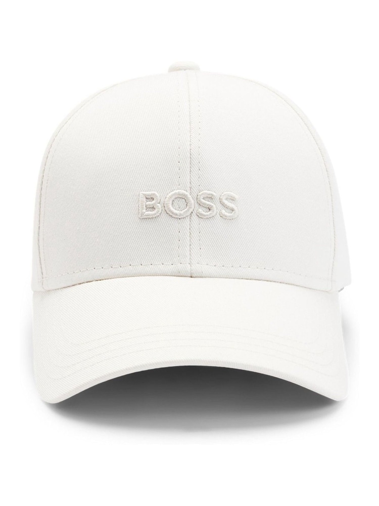 BOSS White Ari Embroidered Logo Cap - Image 1 of 1