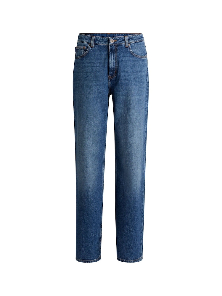 HUGO Blue Elyah Straight Fit Denim Jeans - Image 1 of 2 HUGO Blue Elyah Straight Fit Denim Jeans - Image 1 of 2
